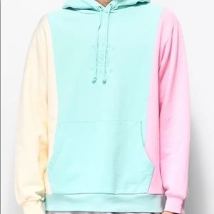 Blue, cream, and pink Teddy Fresh hoodie. Runs a little small.